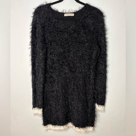 Rinascimento Dresses & Skirts - Rinascimento Black Fuzzy Sweater Dress